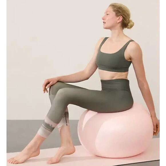 ATHLETA NWT $89 Ultra High Rise Elation 7/8 Tight Green & Pink Leggings – Large - Picture 1 of 11